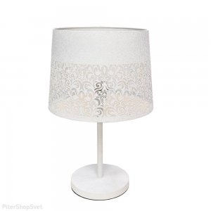 Настольная лампа из металла белого цвета «Карвед»