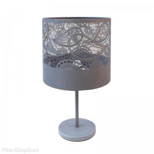 Металлическая серая настольная лампа «Карвед»