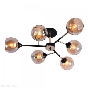 Потолочная люстра с плафонами шампань «Линда»