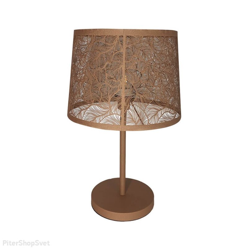 Металлическая настольная лампа песочного цвета «Карвед» 39101.04.28.01C