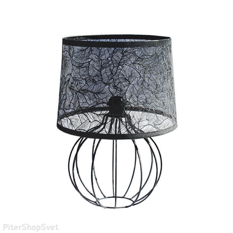 Металлическая настольная лампа чёрного цвета «Карвед» 39101.04.80.01B