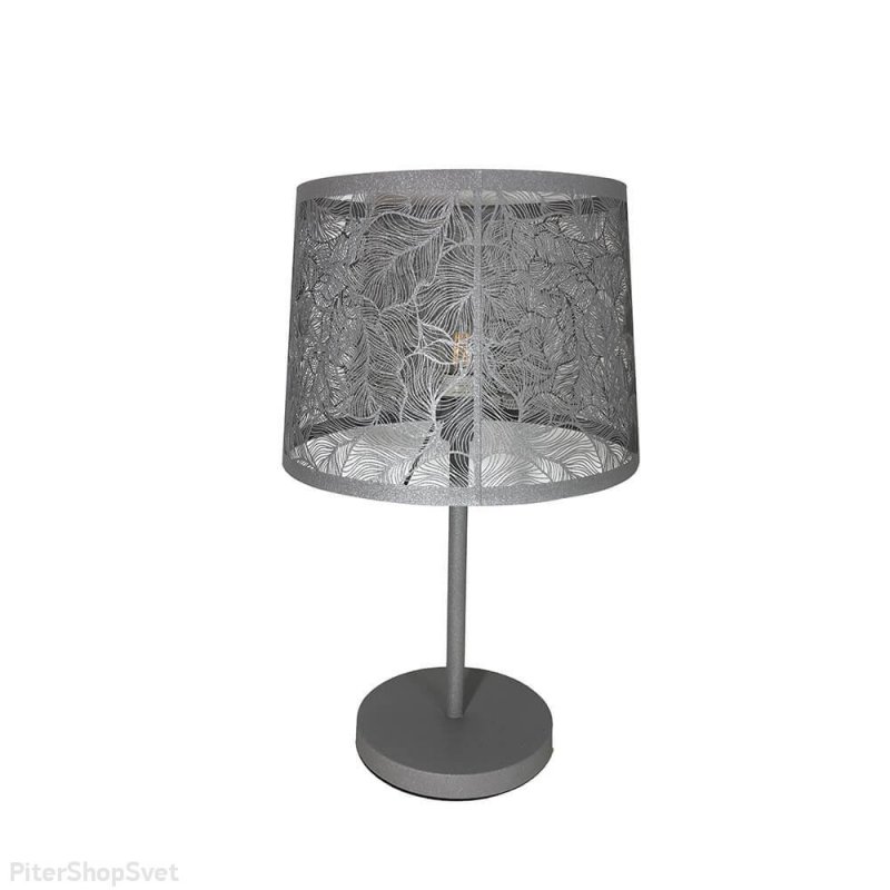 Металлическая настольная лампа серого цвета «Карвед» 39101.04.84.01C