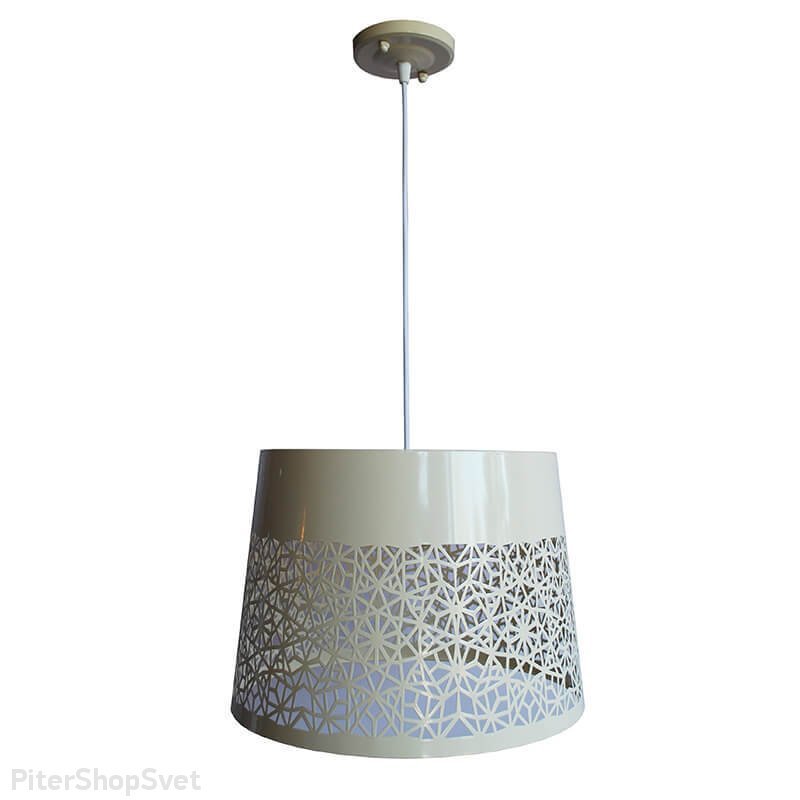 Бежевый подвесной светильник из металла «Карвед» 39102.01.56.01