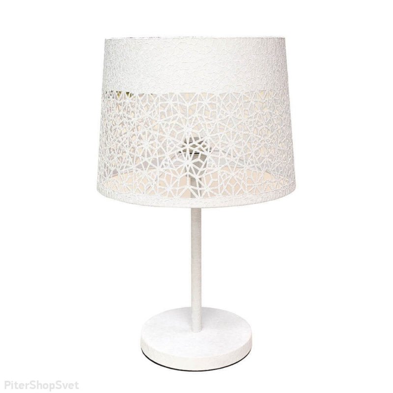 Металлическая настольная лампа белого цвета «Карвед» 39102.04.17.01C