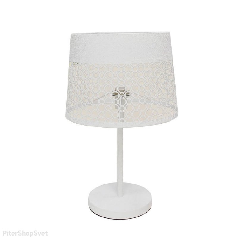 Белая металлическая настольная лампа «Карвед» 39103.04.17.01C