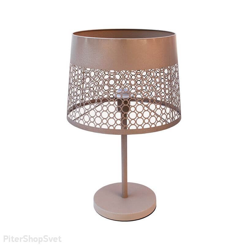 Настольная лампа из металла кофейного цвета «Карвед» 39103.04.83.01C