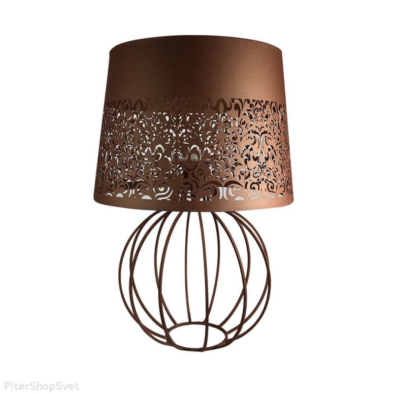 Металлическая настольная лампа песочного цвета «Карвед» 39104.04.28.01B