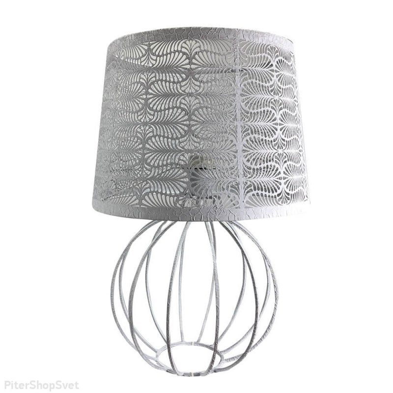 Белая настольная лампа из металла «Карвед» 39105.04.17.01B