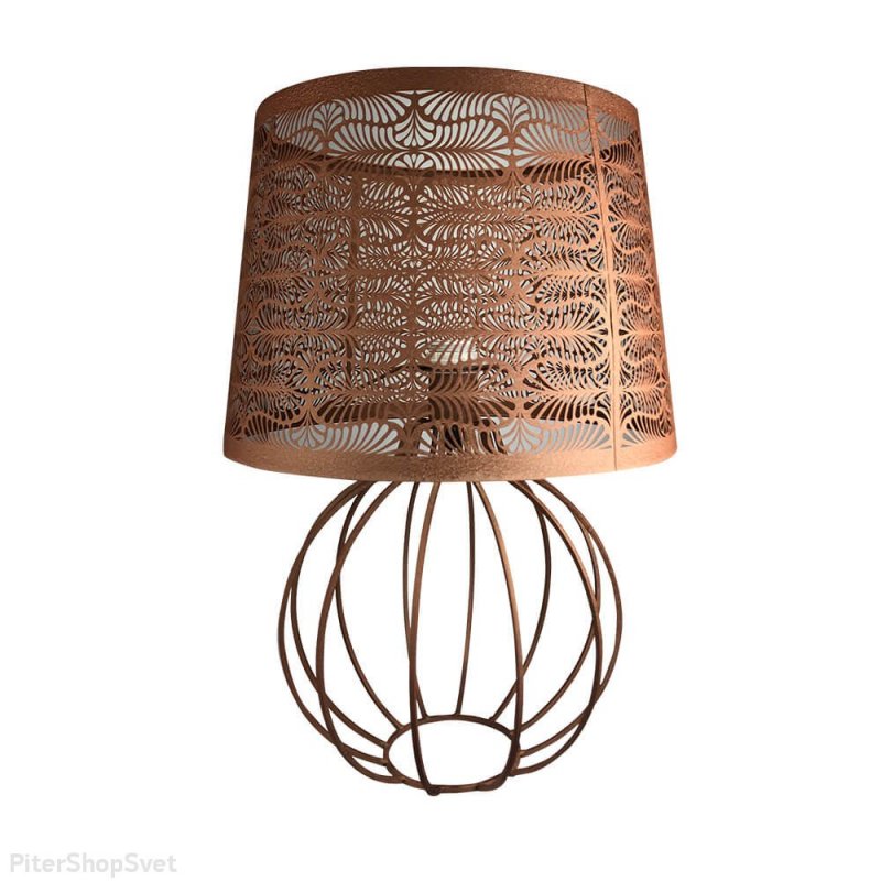 Настольная лампа песочного цвета из металла «Карвед» 39105.04.28.01B