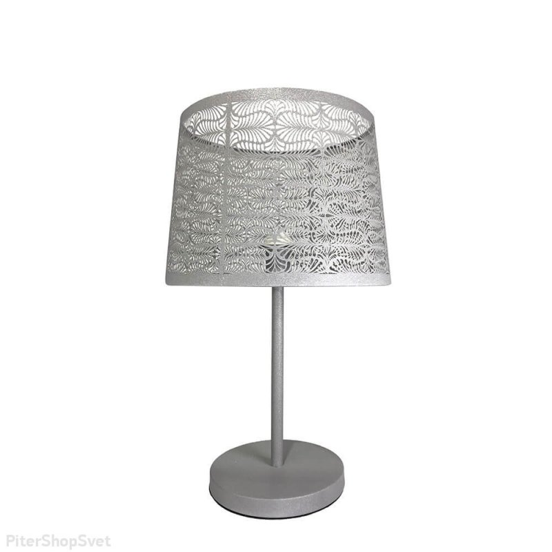 Металлическая настольная лампа серого цвета «Карвед» 39105.04.84.01C