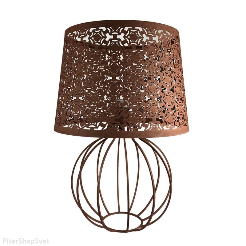 Металлическая настольная лампа песочного цвета «Карвед» 39106.04.28.01B