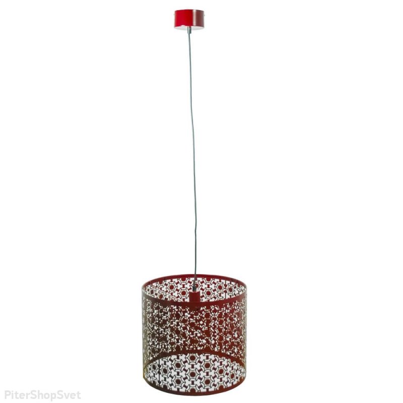 Подвесной светильник бордового цвета «Карвед» 39206.01.12.01
