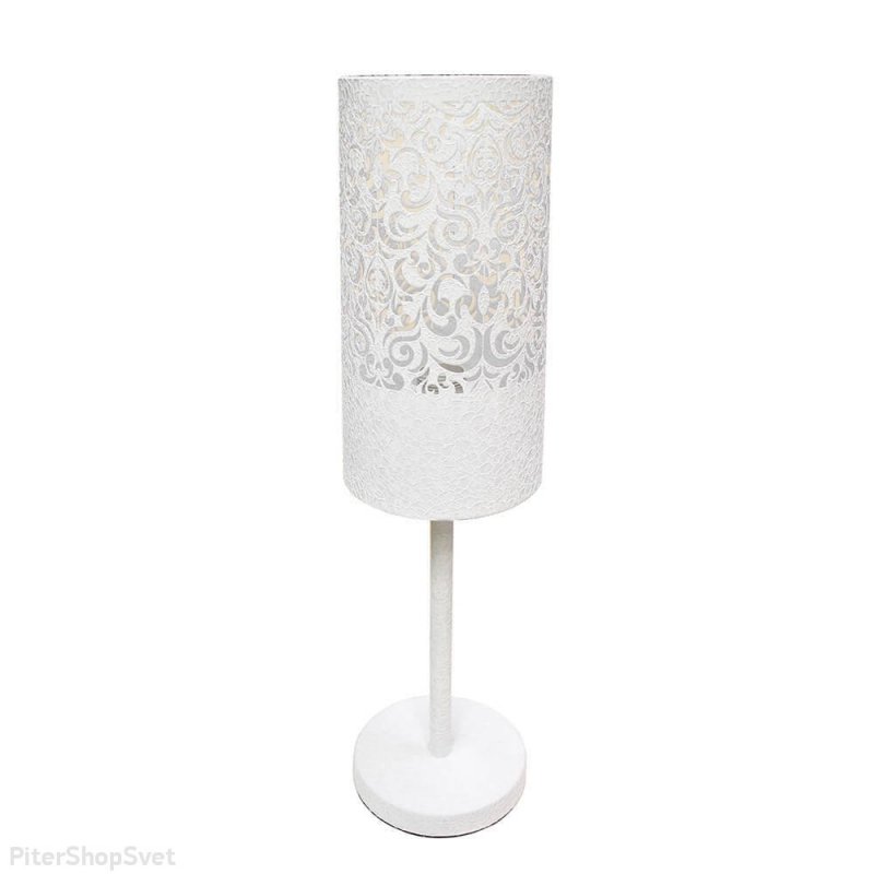 Настольная лампа белого цвета из металла «Карвед» 39304.04.17.01F
