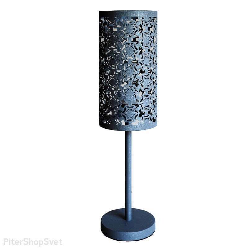 Серая настольная лампа из металла «Карвед» 39306.04.84.01F