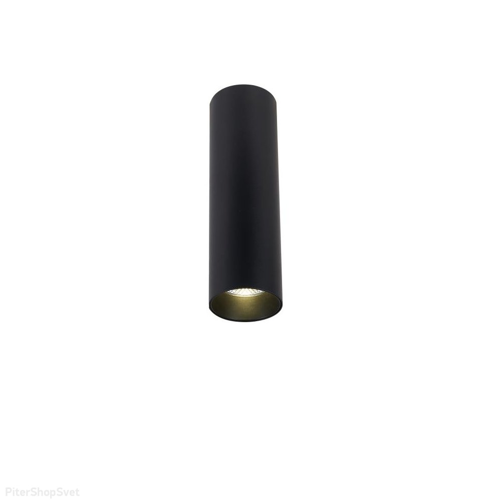 10Вт 3000К чёрный накладной потолочный светильник цилиндр 20см 2052-LED10CLB