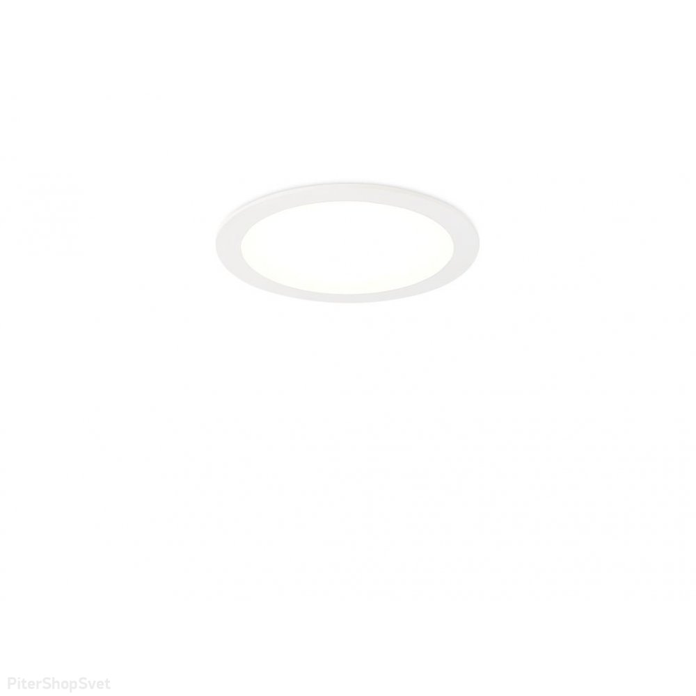 Белый круглый встраиваемый светильник 12Вт 3000К 2086-LED12DLW