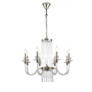 Подвесная люстра свечи со стеклянными рожками