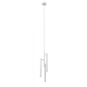 Белый металлический подвесной светильник