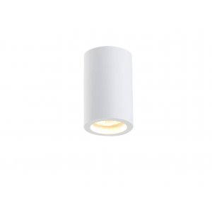 Гипсовый белый накладной потолочный светильник цилиндр