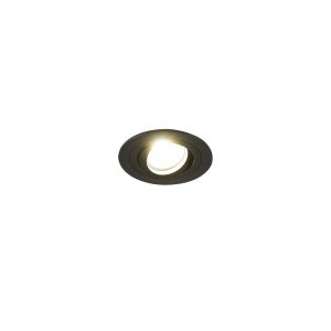 Чёрный встраиваемый круглый поворотный светильник