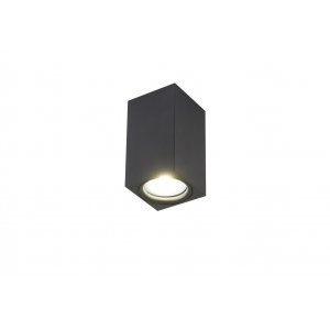 Чёрный прямоугольный накладной потолочный светильник