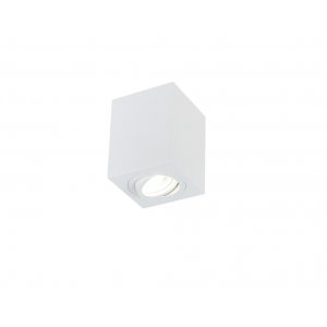 Белый прямоугольный накладной поворотный светильник