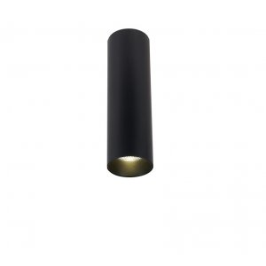 10Вт 3000К чёрный накладной потолочный светильник цилиндр 20см