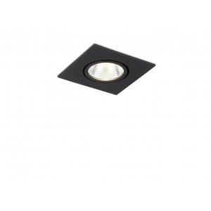 Чёрный встраиваемый прямоугольный светильник 12Вт 3000К