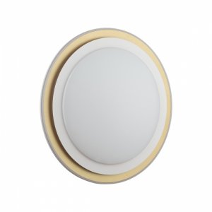 Бело-золотой круглый потолочный светильник 48Вт с пультом «Setta»