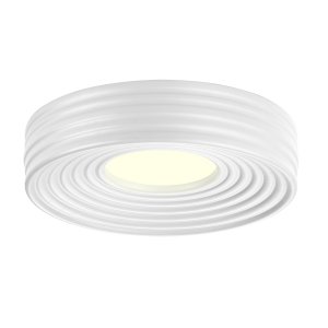 Белый круглый потолочный светильник барабан «Macaron»