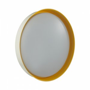 Бело-жёлтая круглая светодиодная потолочная люстра 48Вт с пультом «Yellow»