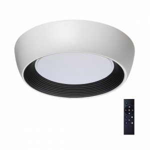 Бело-чёрная круглая светодиодная потолочная люстра 54Вт с пультом «Cronus»