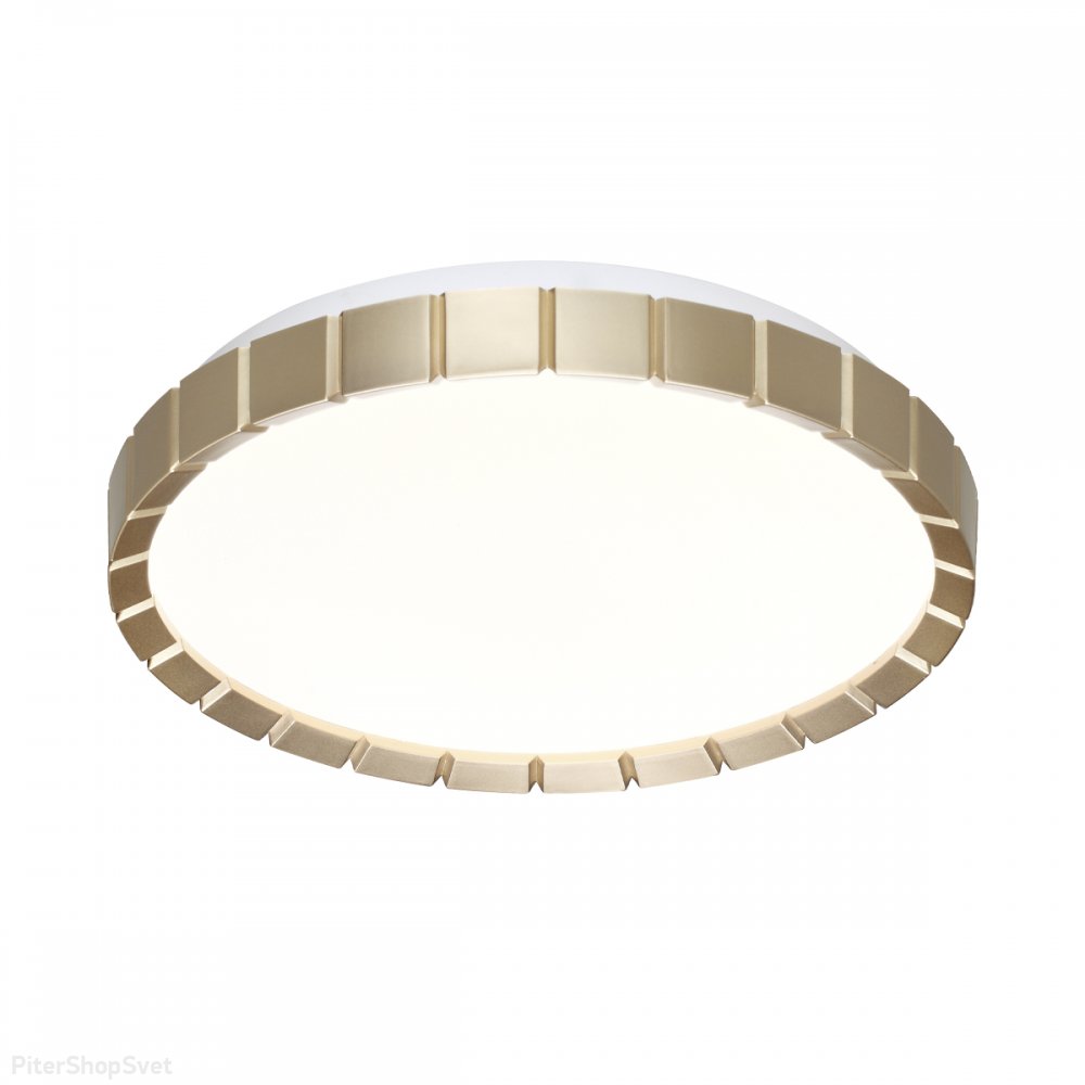 Бело-золотой круглый настенно-потолочный светильник 30Вт 4000К «ATABI GOLD» 7648/CL