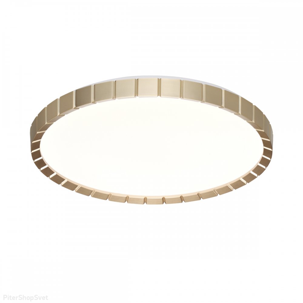 Бело-золотая круглая светодиодная потолочная люстра 48Вт 4000К «ATABI GOLD» 7648/DL