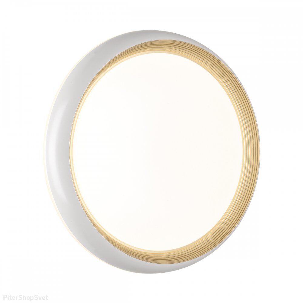 Бело-золотой круглый потолочный светодиодный светильник «TOFIQ WHITE» 7650/DL