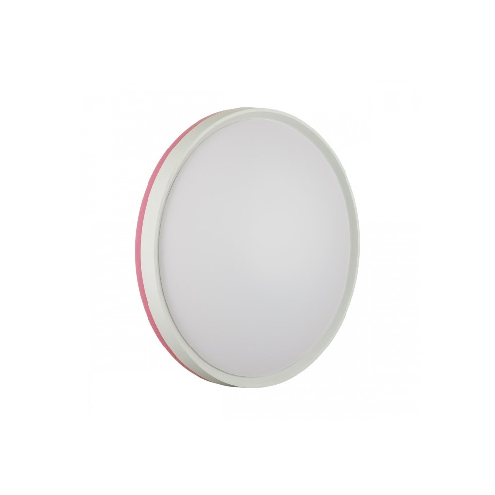 Бело-розовый круглый потолочный светодиодный светильник 48Вт 4000К «Pink» 7708/DL
