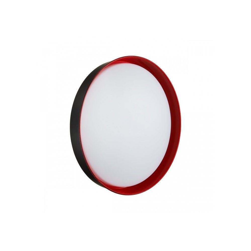 Чёрно-красный круглый потолочный светодиодный светильник 48Вт 4000К «Red» 7710/DL
