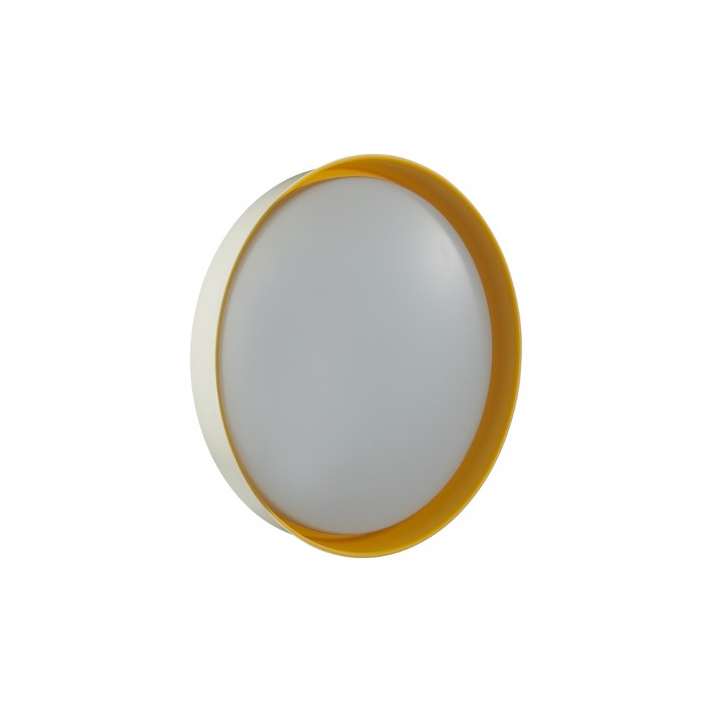 Бело-жёлтая круглая светодиодная потолочная люстра 48Вт с пультом «Yellow» 7711/DL