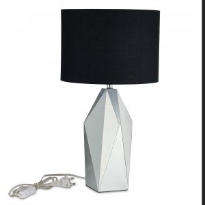 Настольная лампа, серебристый/чёрный «Marioni»