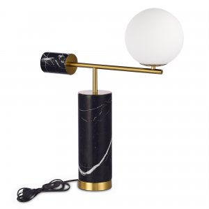 Настольная лампа с мраморным основанием и плафоном шар «DANESE»