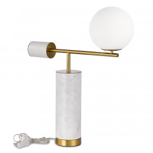 Настольная лампа с мраморным основанием и плафоном шар «DANESE»