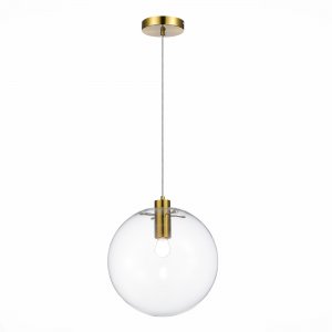 Подвесной светильник шар D30см, золотой/прозрачный «Noor»