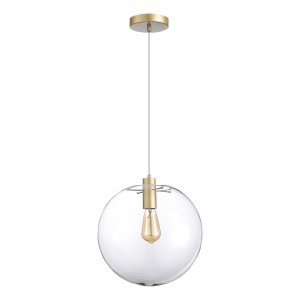 Подвесной светильник шар D35см, золотой/прозрачный «Noor»