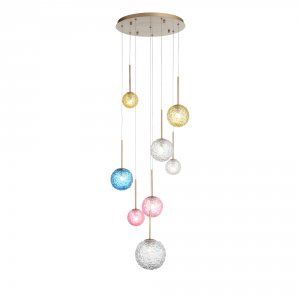 Разноцветные подвесы шары на круглом основании «ARCOBALINO»