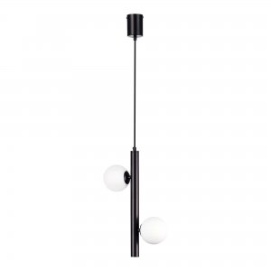 Подвесной светильник с двумя шарами чёрный/белый «Asolo»