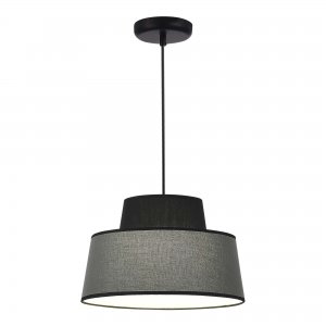 Чёрно-серый подвесной светильник с абажуром «JACKIE»
