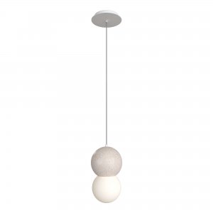 Бетонный подвесной светильник с плафоном шар «Estruzzo»