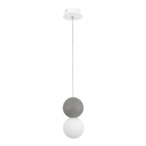 Бетонный подвесной светильник с плафоном шар «Estruzzo»