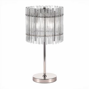 Настольная лампа цвета никеля со стеклянными палочками «Epica»