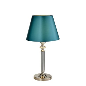 Настольная лампа с зелёным абажуром «Viore»